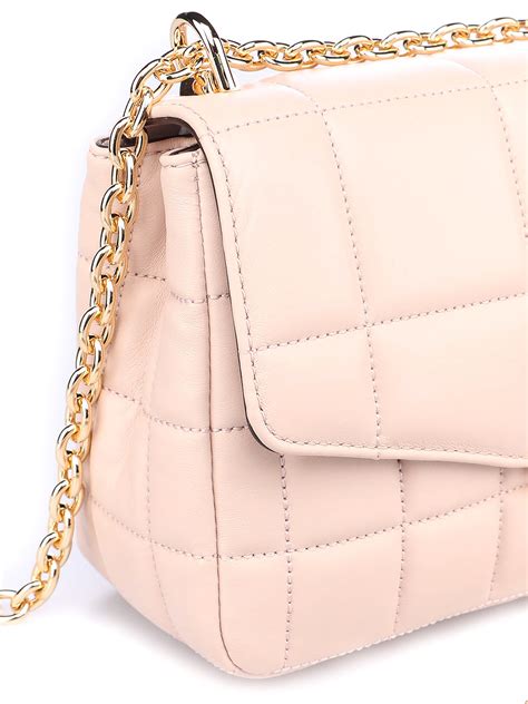 michael kors quilted ivory bag|Michael Kors soho shoulder bag.